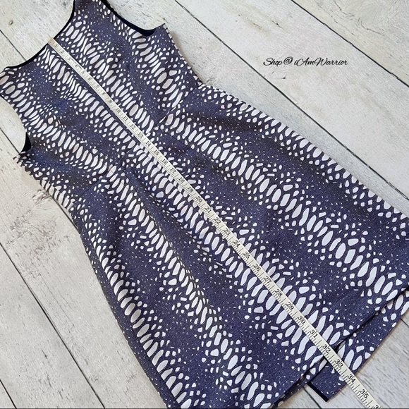 Andrew Marc NWT sleeveless zip blue abstract print dress *shop@iamwarrior - Picture 5 of 8